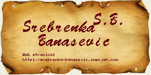 Srebrenka Banašević vizit kartica